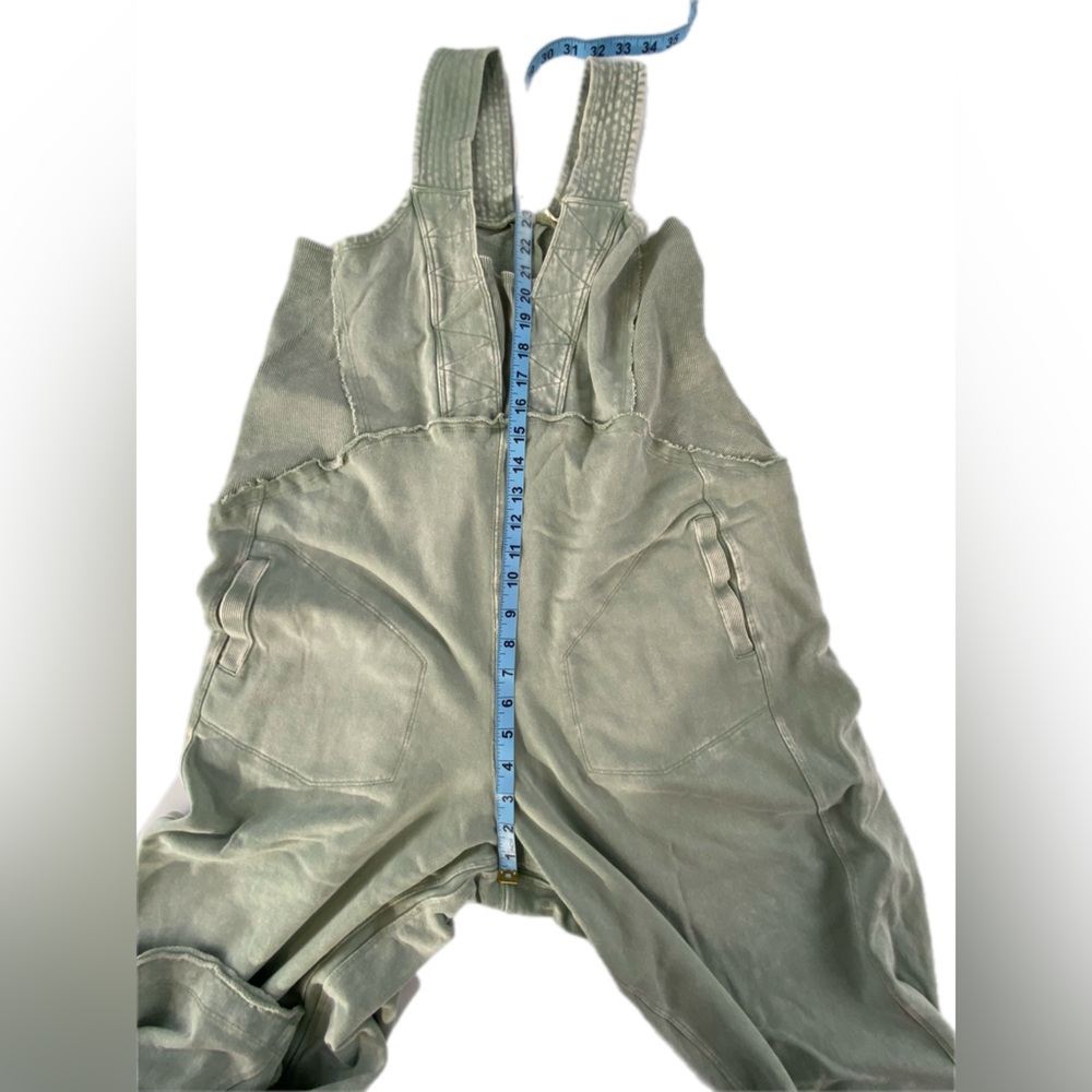 Easel Mineral Washed Terry Knit Jumpsuit in stone wash - Picture 9 of 16